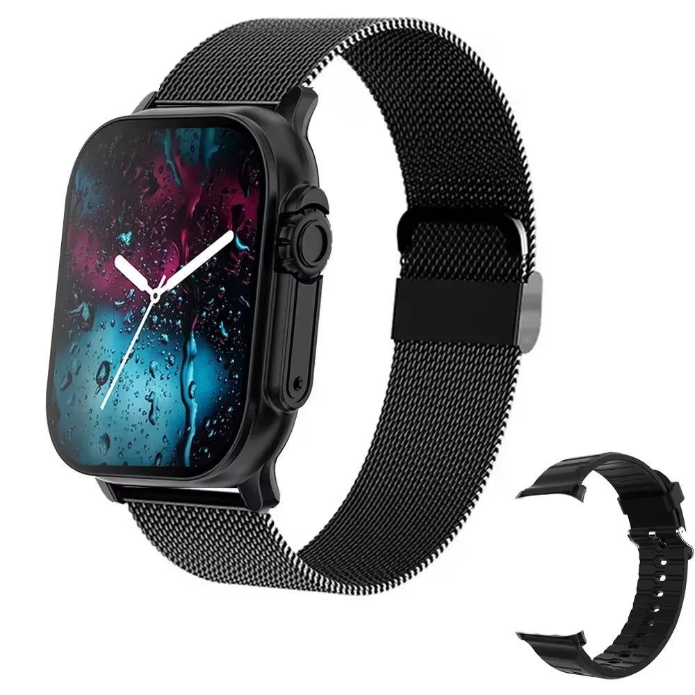 Men's Smart Watch 2.01 Inch HD Screen Bluetooth Call Health Fitness Tracker Multi Sport Mode Smartwatch for Android IOS